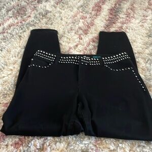 Inc black skinny jeans metal detail size 12 worn once